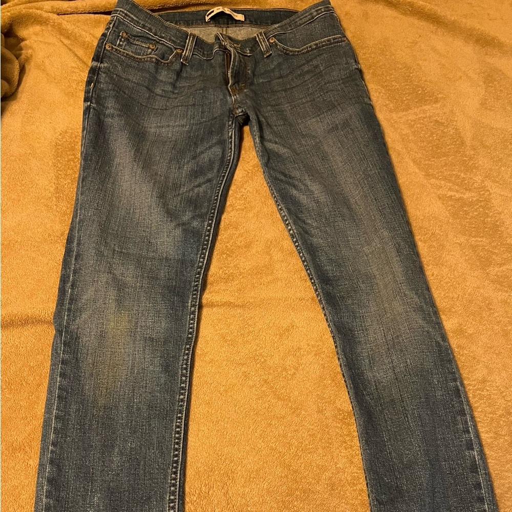 Levi Strauss blue jeans, 524 super low.  Size 9m